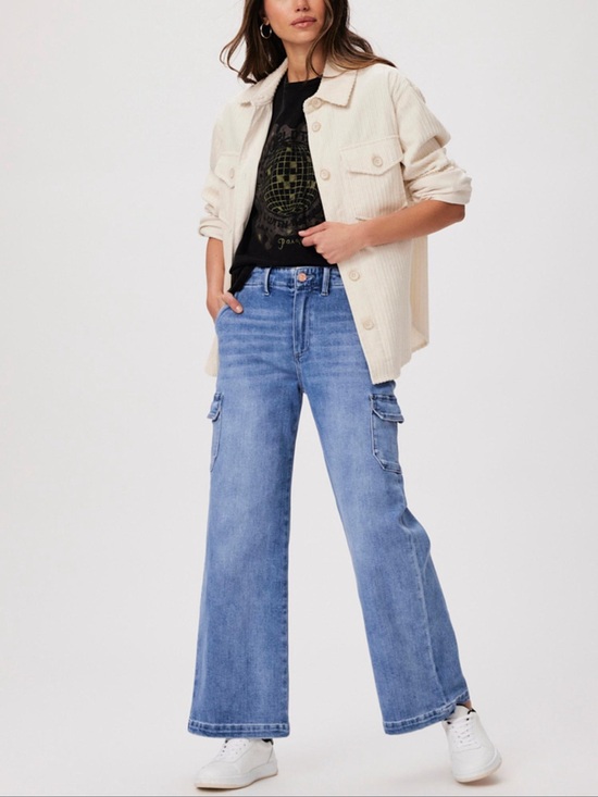 PAIGE Pants - PAIGE Carly Wide Leg Cargo Jeans